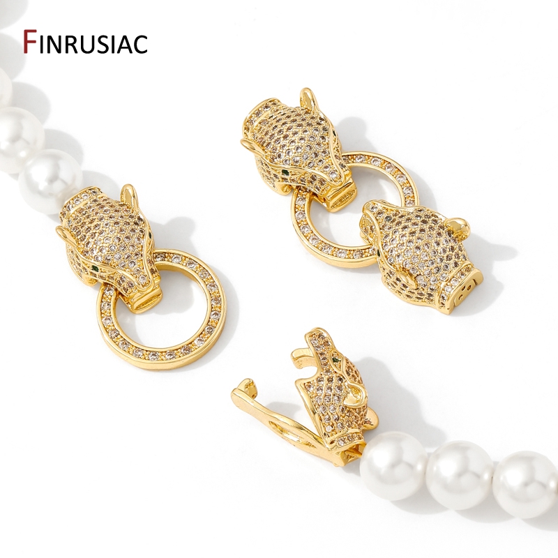 Pearl Necklace - 18K Gold Plated Brass Inlaid Zircon