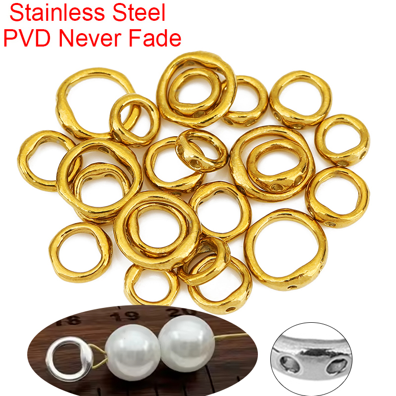 Charm Bracelet Beads - 20pcs Stainless Steel Necklace Clasps Hooks