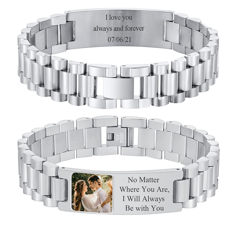 Jewelry Clasp Watches - Custom Picture Text Bracelet Watch Band