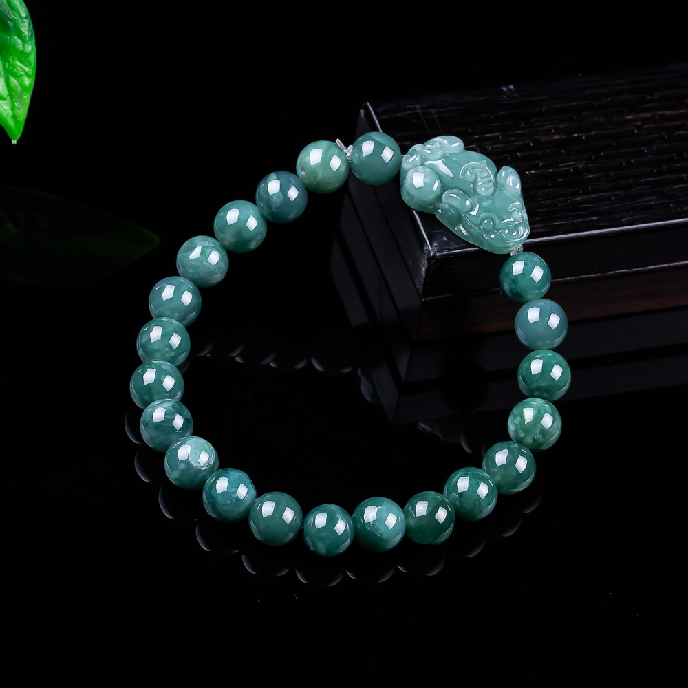 Jewelry & Watches Sp Z Oo Opinie - Natural Burmese Jadeite Pixiu Bracelet Vintage