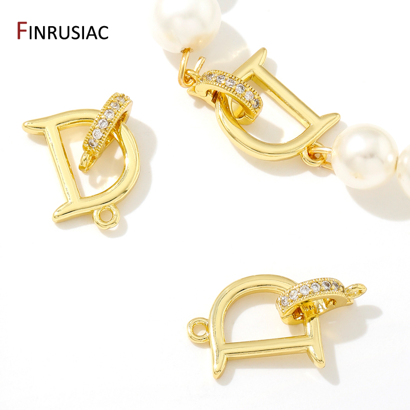 Charm Bracelet Beads - 18K Gold Plated Brass Fasteners For