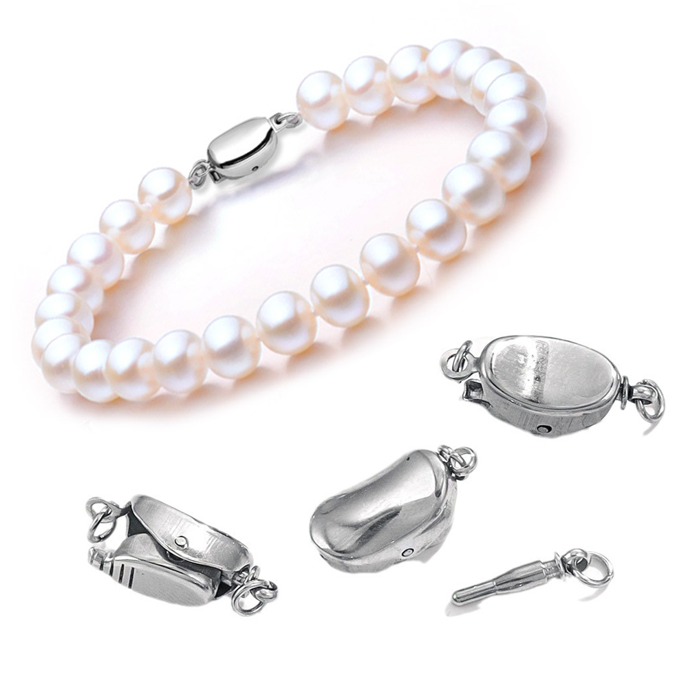 Pearl Necklace - 5 Pcs Titanium Steel Necklace Buckles