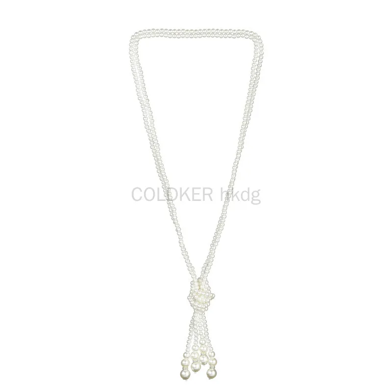 Pearl Necklace - 1920s Pearls Necklace Fashion Faux Pearls