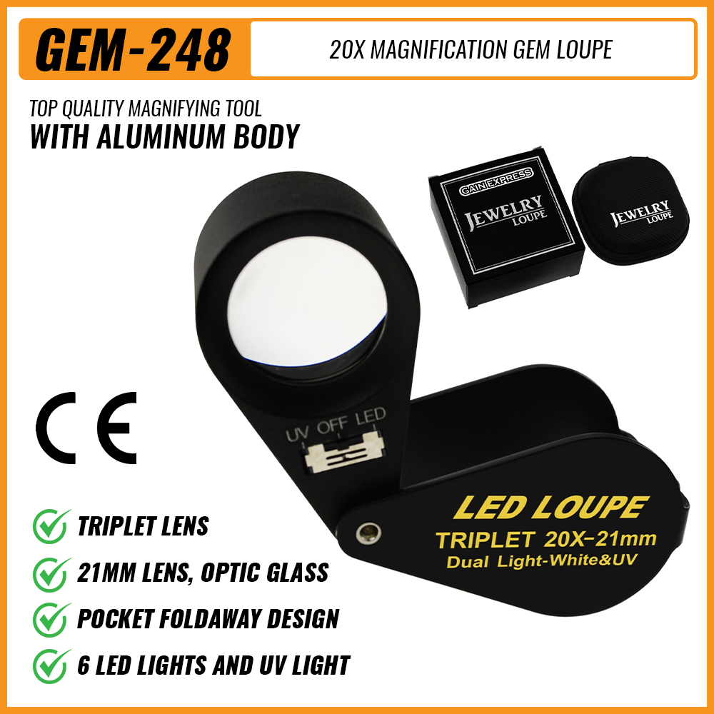 Collectors Coins Jewelry & Watches Of Smithtown Reviews - 20x Jewelry Loupe 21mm Dual Light