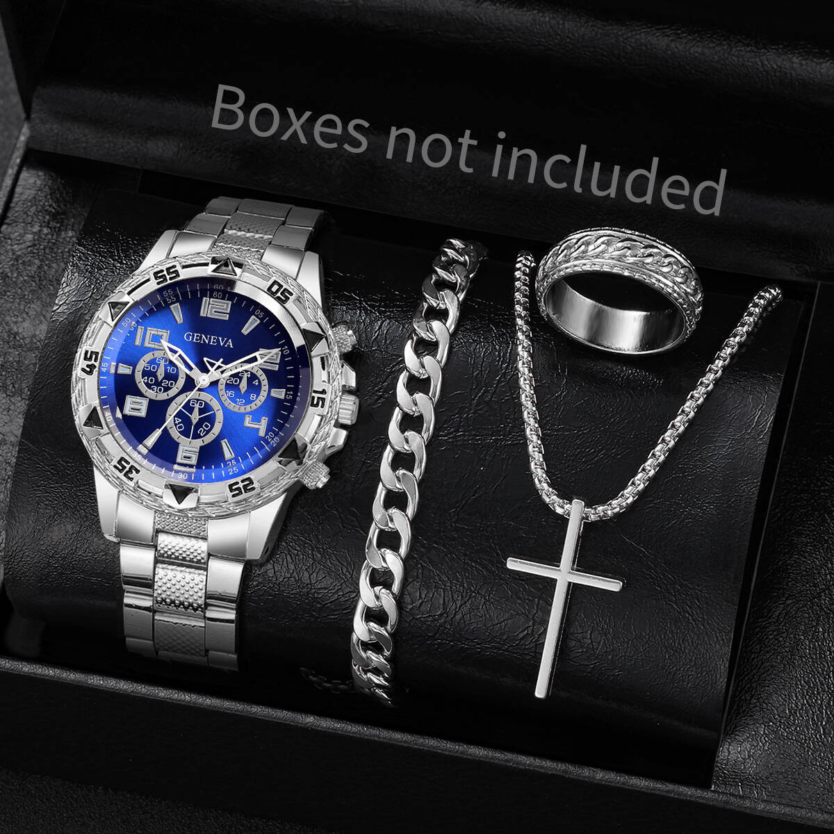 Jewelry Clasp Watches - 4PCS/Set Fashion Men Business Watches Luxury