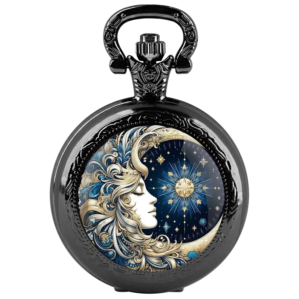 Jewelry Watches For Kids - Sun and Moon GoddessQuartz Pocket Watch