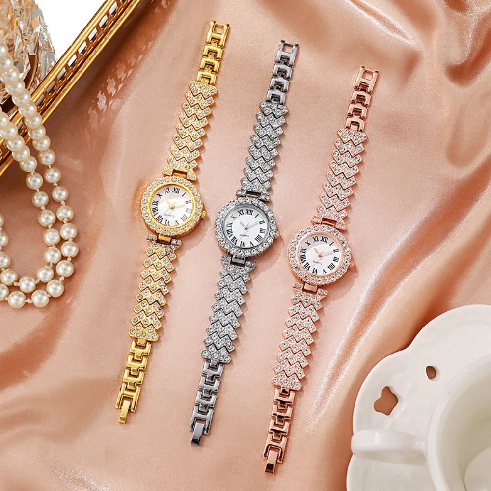 Jewelry Clasp Watches - 2026 5pcs Elegant Rhinestone Women Watches