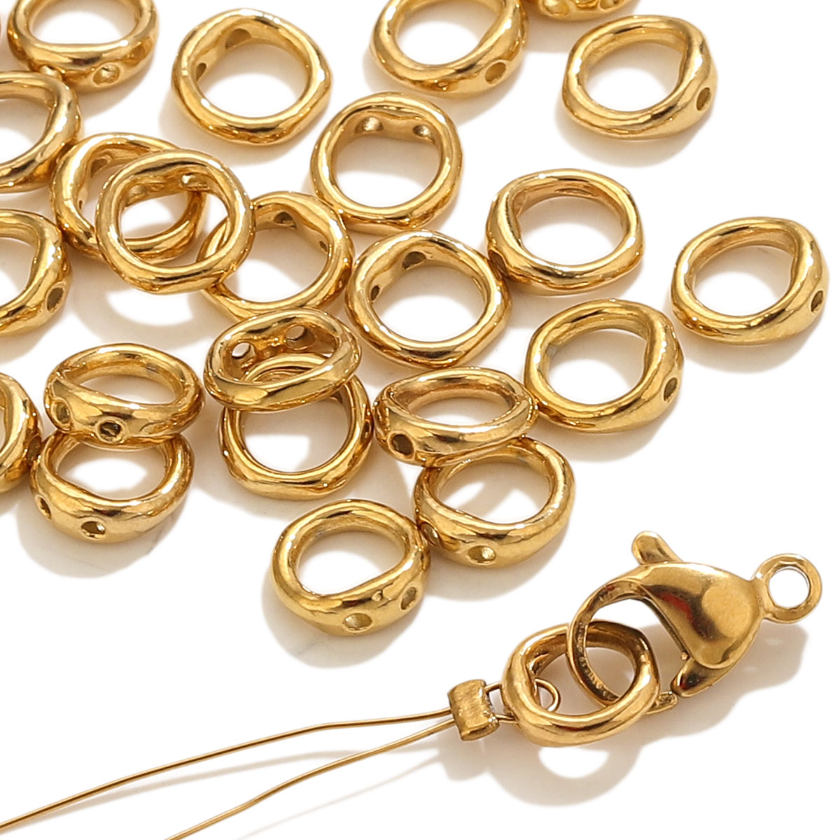 20pcs Stainless Steel Clasps E - Pearl Necklace ulasan dan harga