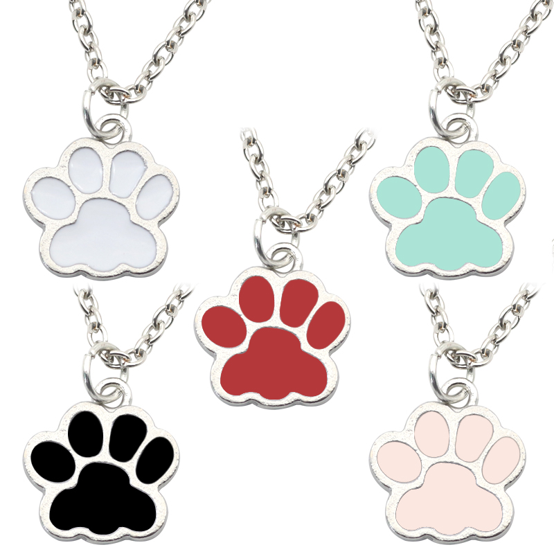 Fashion Dog Paw Cat Footprint  - Mens Dog Tag Necklace ulasan dan harga