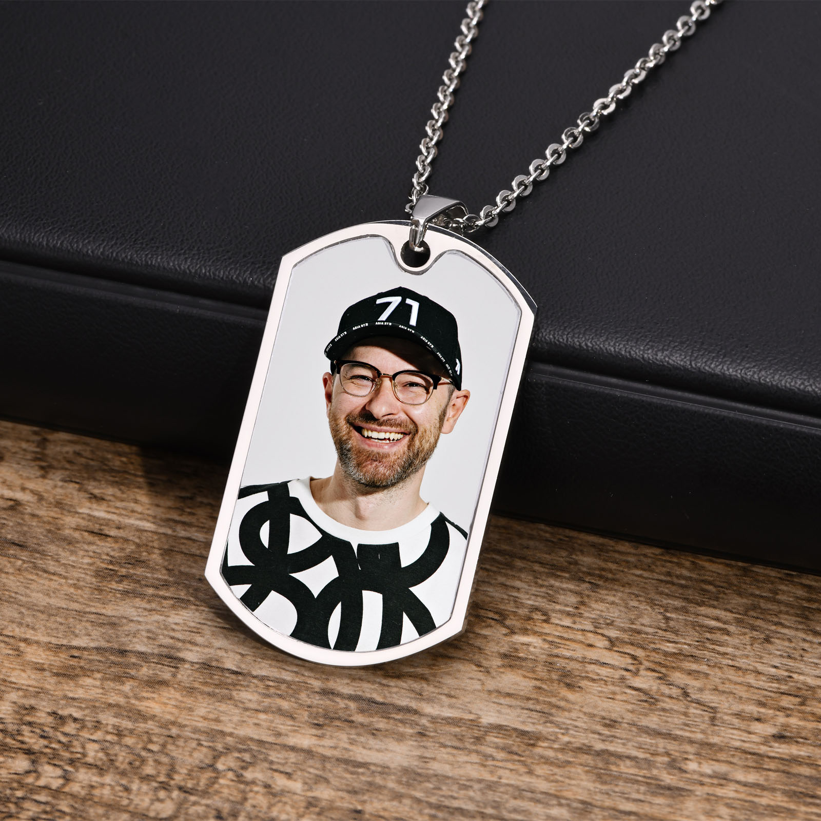 Vnox Free Custom Photos Words  - Mens Dog Tag Necklace ulasan dan harga