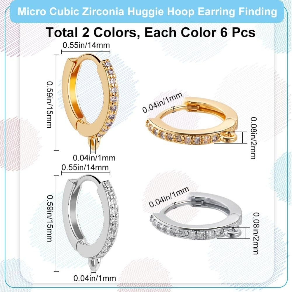 1 Box 12Pcs Round Leverback Ho - Hoop Earrings ulasan dan harga