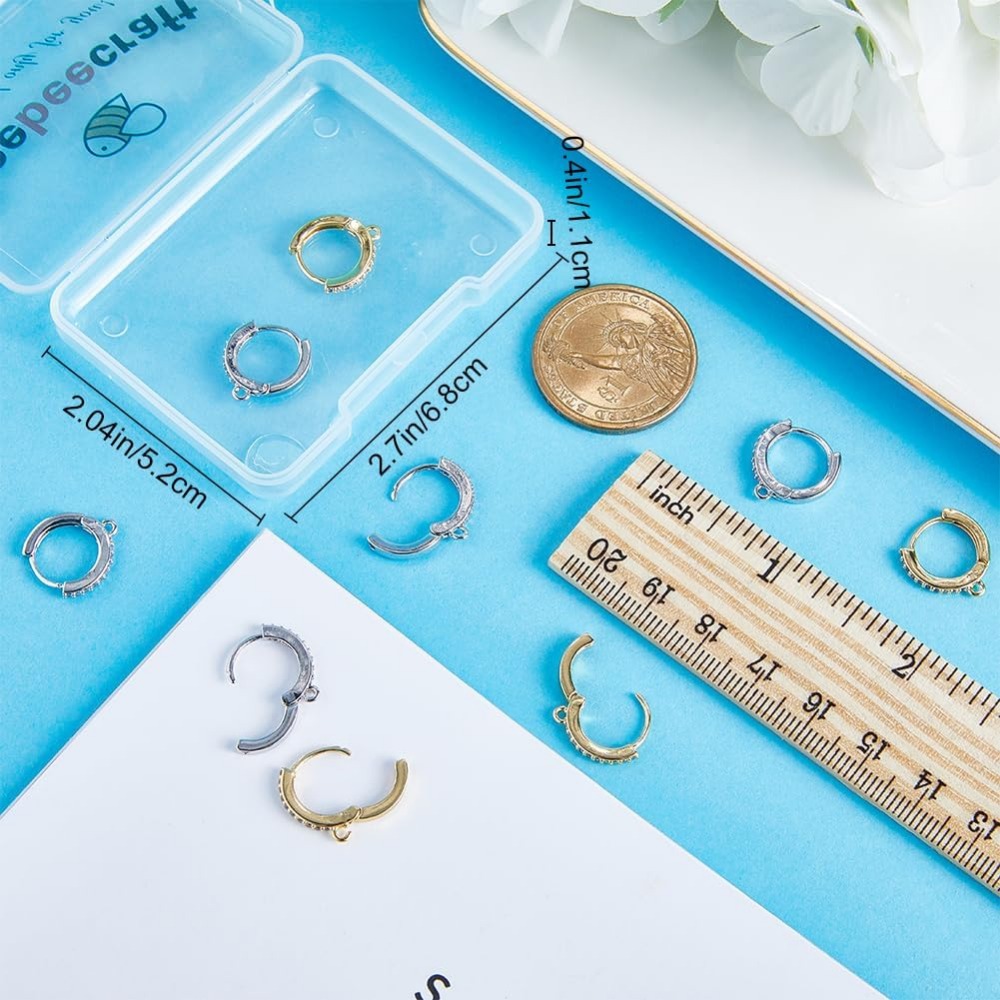 1 Box 12Pcs Round Leverback Ho - Hoop Earrings ulasan dan harga