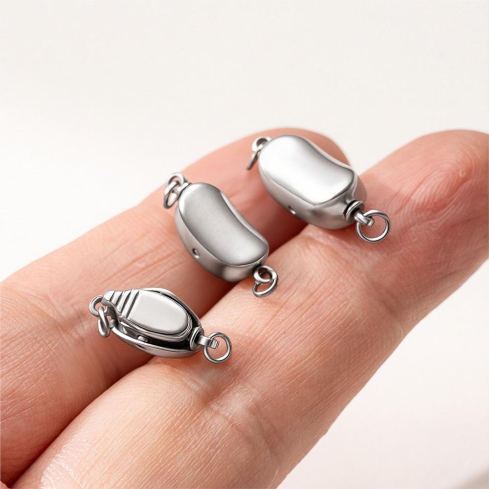 2pcs Stainless Steel Press Buc - Pearl Necklace ulasan dan harga