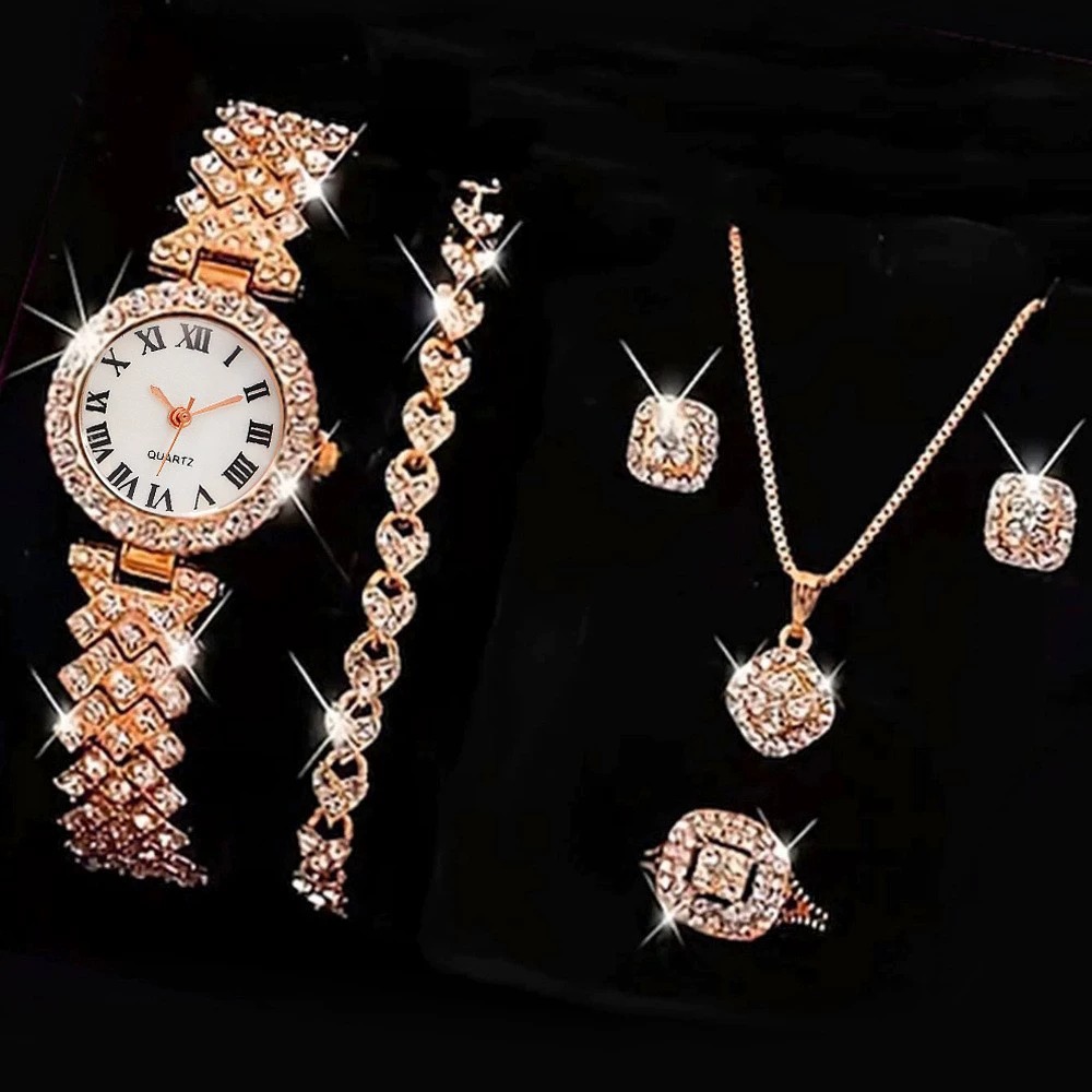 6PCS/Set Luxury Rhinestone Wom - Jewelry Watches For Kids ulasan dan harga