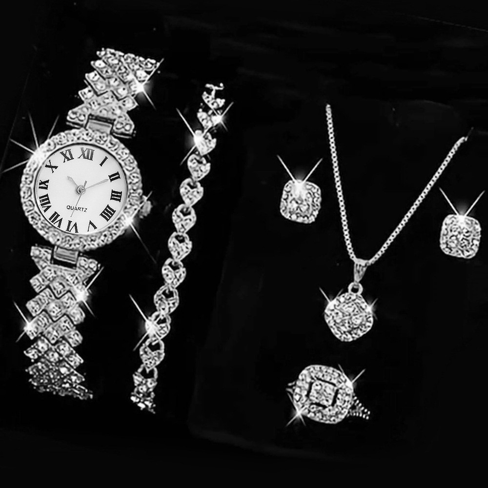 6PCS/Set Luxury Rhinestone Wom - Jewelry Watches For Kids ulasan dan harga