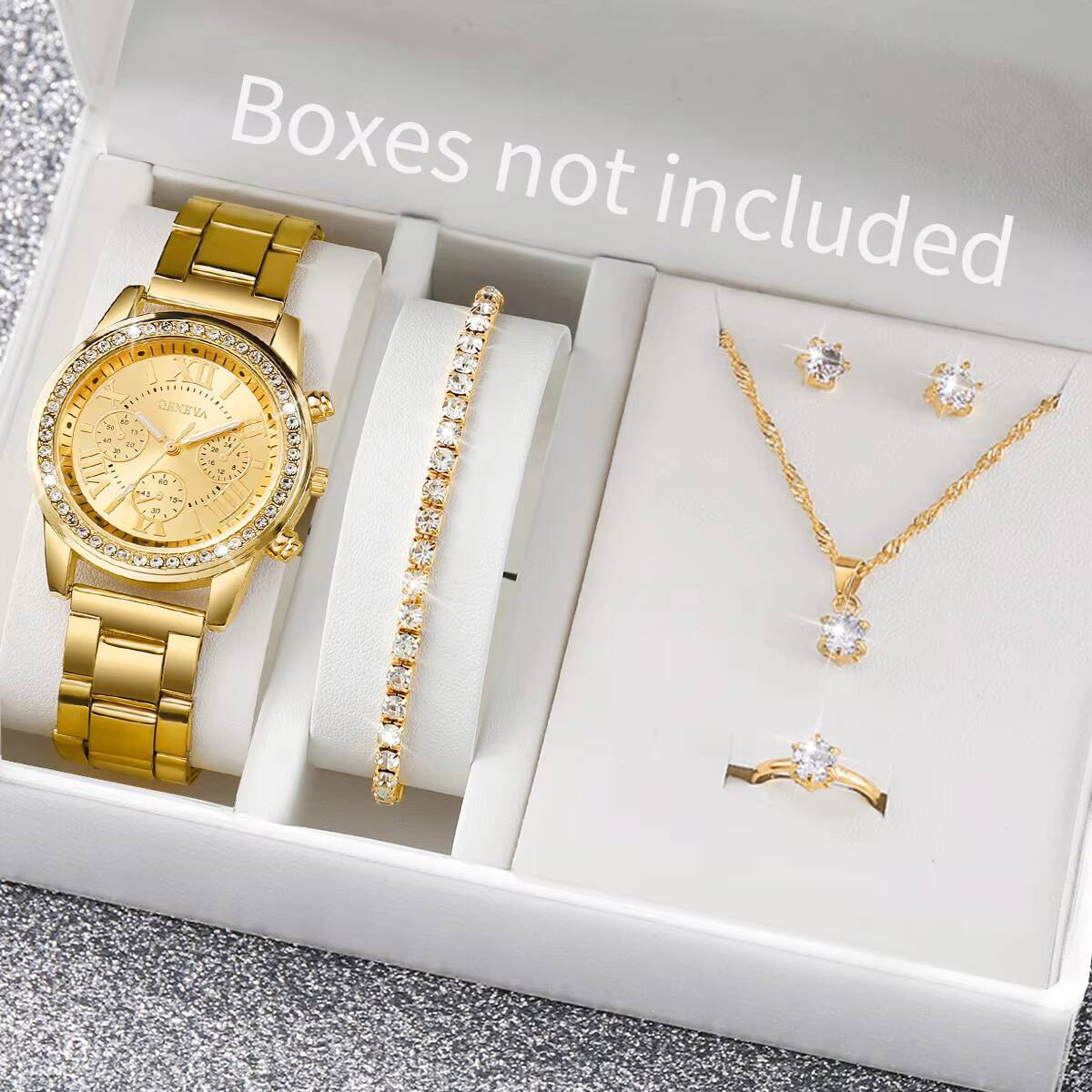 6PCS/Set Fashion Rhinestone Wo - Jewelry Clasp Watches ulasan dan harga