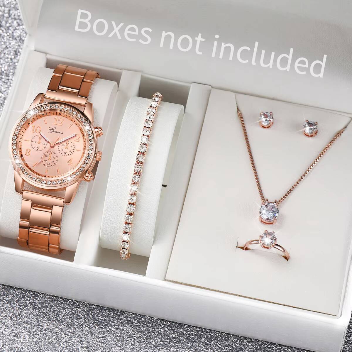 6PCS/Set Fashion Rhinestone Wo - Jewelry Clasp Watches ulasan dan harga