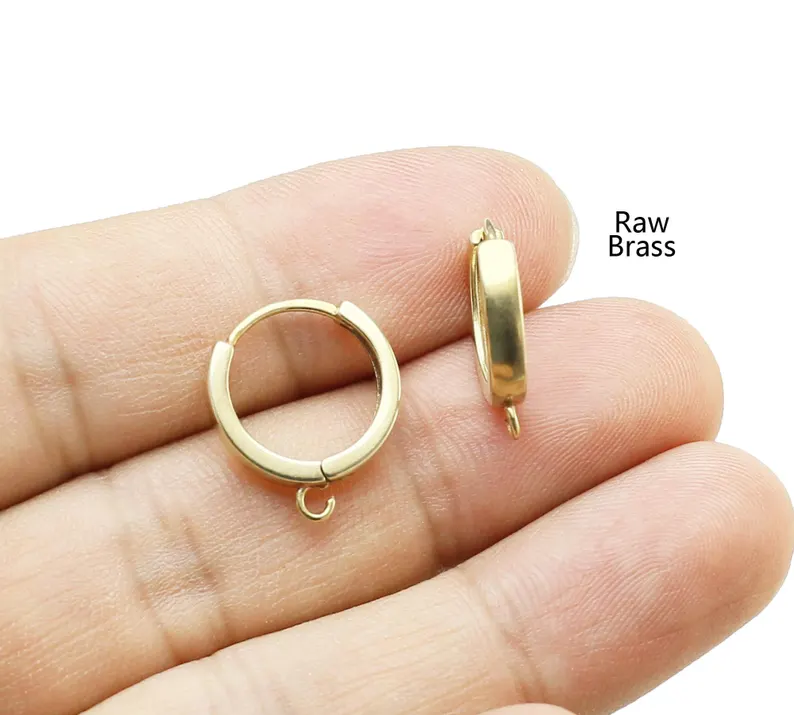 10pcs Brass Ear Hoops, Leverba - Hoop Earrings ulasan dan harga