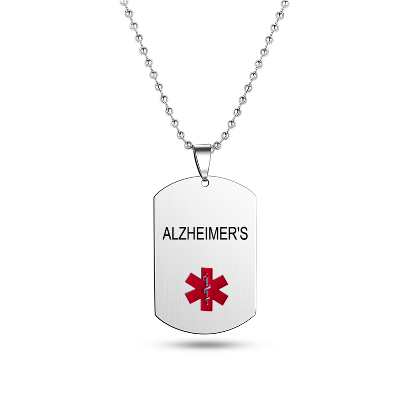 Enamel Red Medical Alert Dog T - Mens Dog Tag Necklace ulasan dan harga