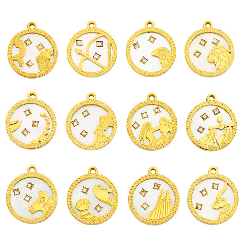 2pcs Stainless Steel Round Inl - Hoop Earrings ulasan dan harga