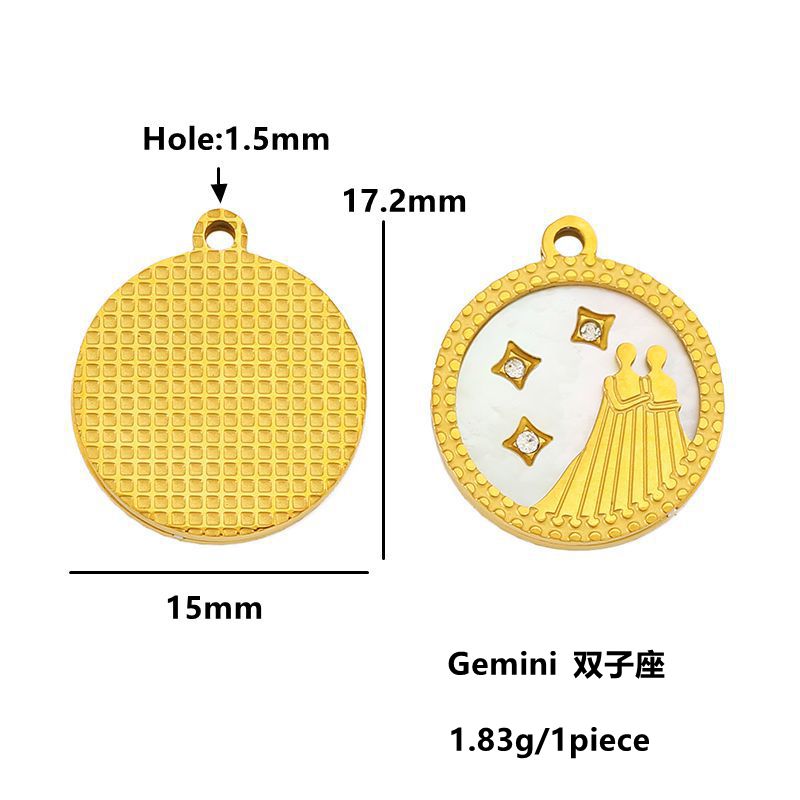 2pcs Stainless Steel Round Inl - Hoop Earrings ulasan dan harga