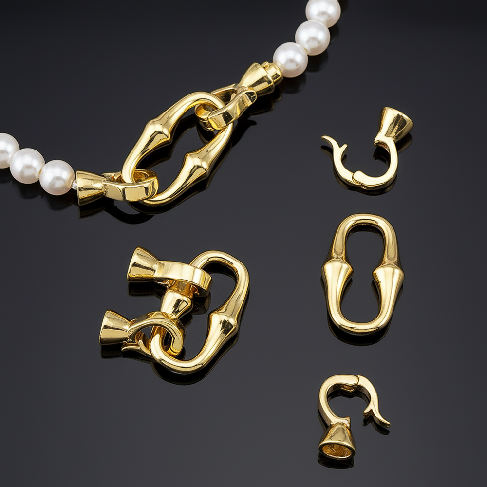 1 Pcs Copper Gold Color Plated - Pearl Necklace ulasan dan harga