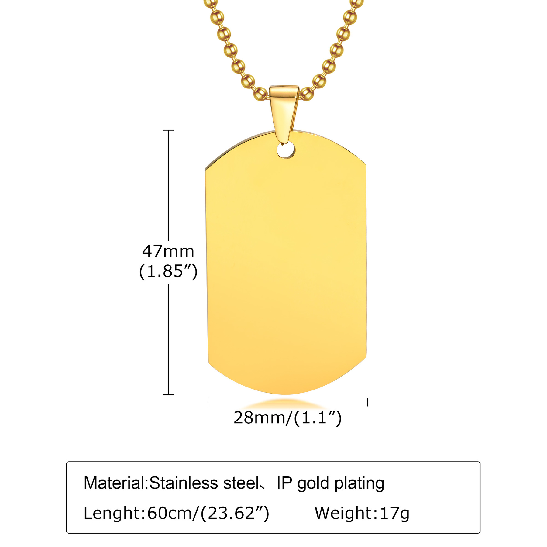 Mprainbow Personalized Engrave - Mens Dog Tag Necklace ulasan dan harga