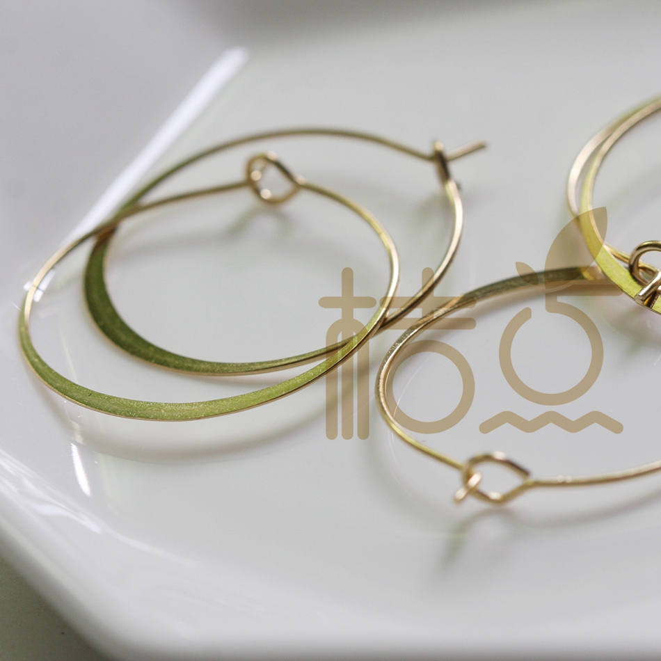 DIY Supply-Premium Plated Soli - Hoop Earrings ulasan dan harga