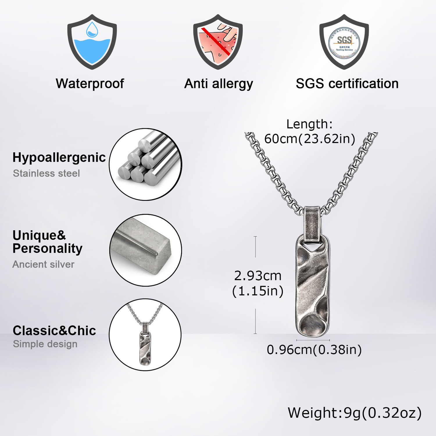 Small Dogtag Pendant Necklaces - Mens Dog Tag Necklace ulasan dan harga