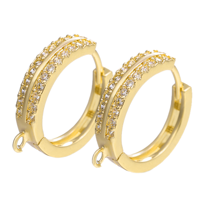 Juya 2 4Pcs/Lot DIY 18K Gold P - Hoop Earrings ulasan dan harga