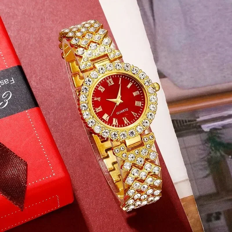 Golden Luxury Watch Women Ring - Jewelry Clasp Watches ulasan dan harga