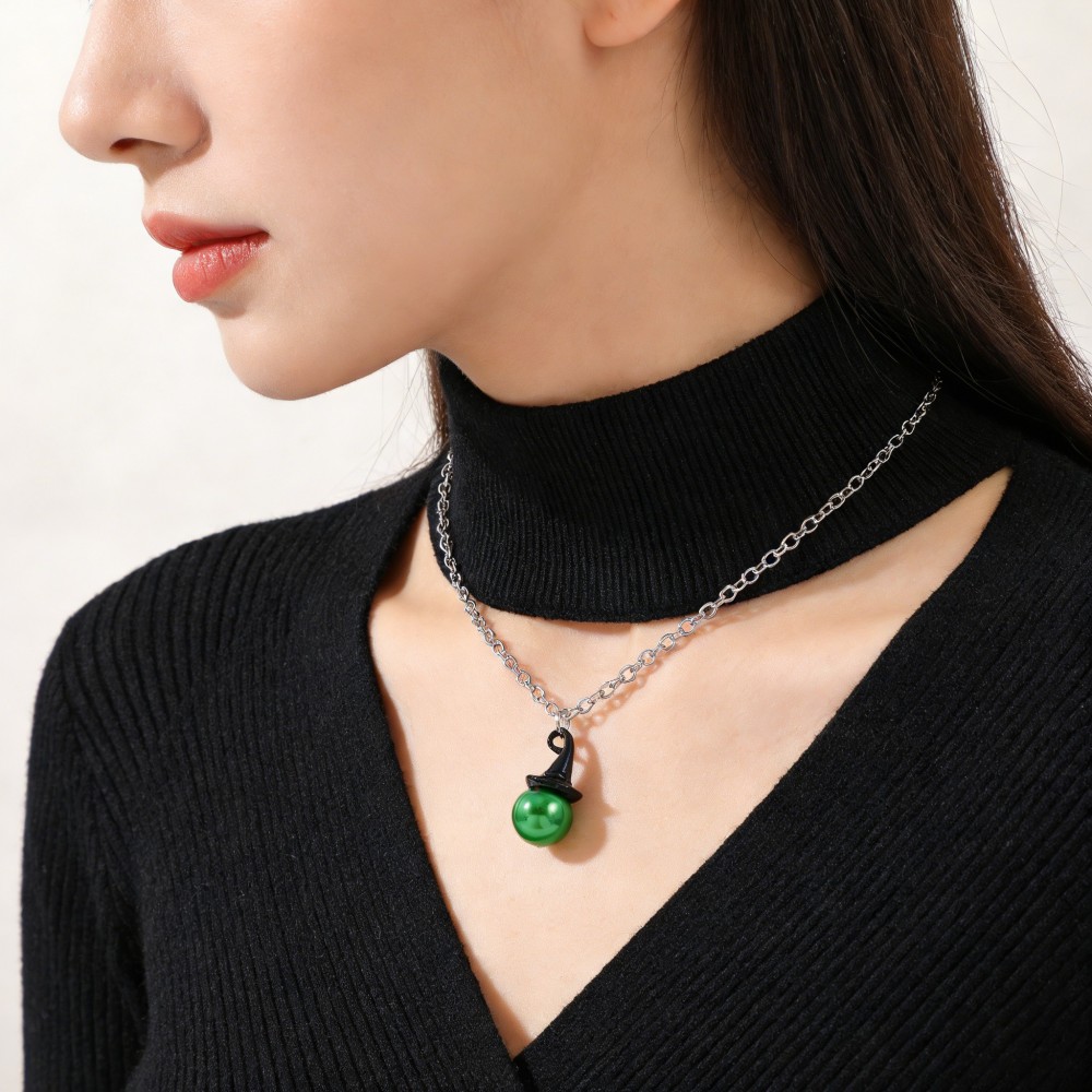 Wicked Inspired Witch Hat & Cr - Pearl Necklace ulasan dan harga