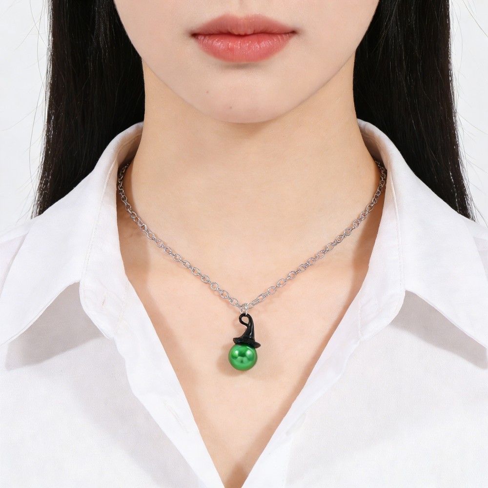 Wicked Inspired Witch Hat & Cr - Pearl Necklace ulasan dan harga