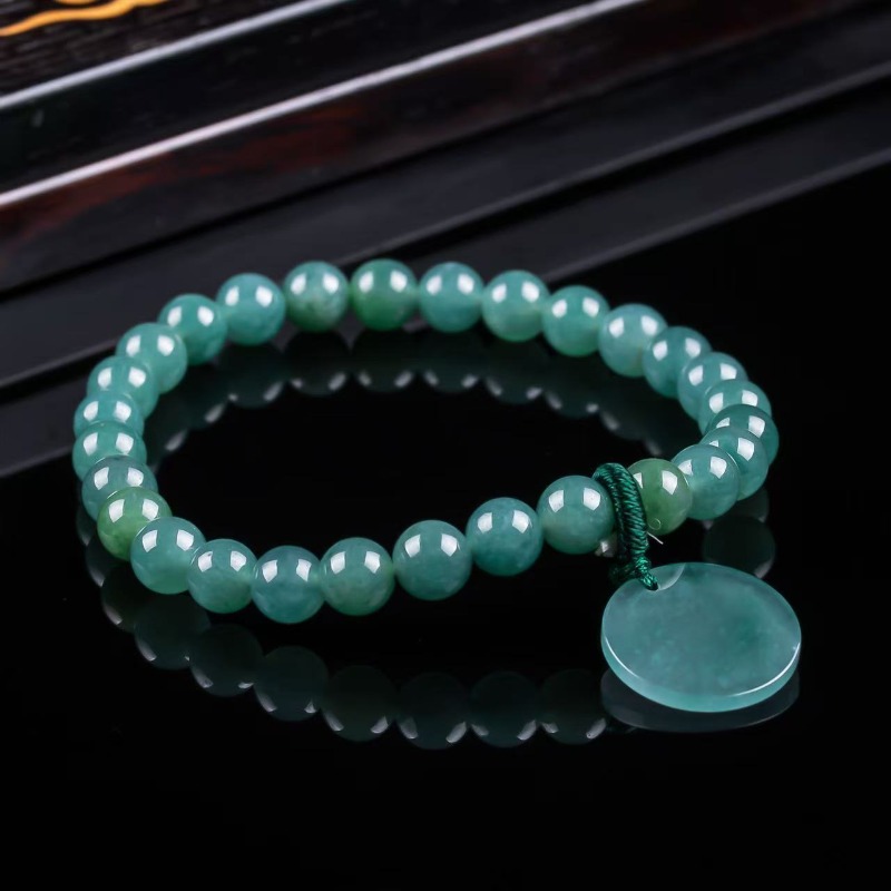 Natural Jadeite Blue Water Not - Charm Bracelet Beads ulasan dan harga