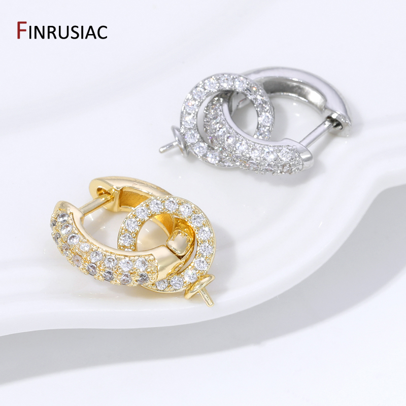 18K Gold Plated Brass Inlaid Z - Hoop Earrings ulasan dan harga