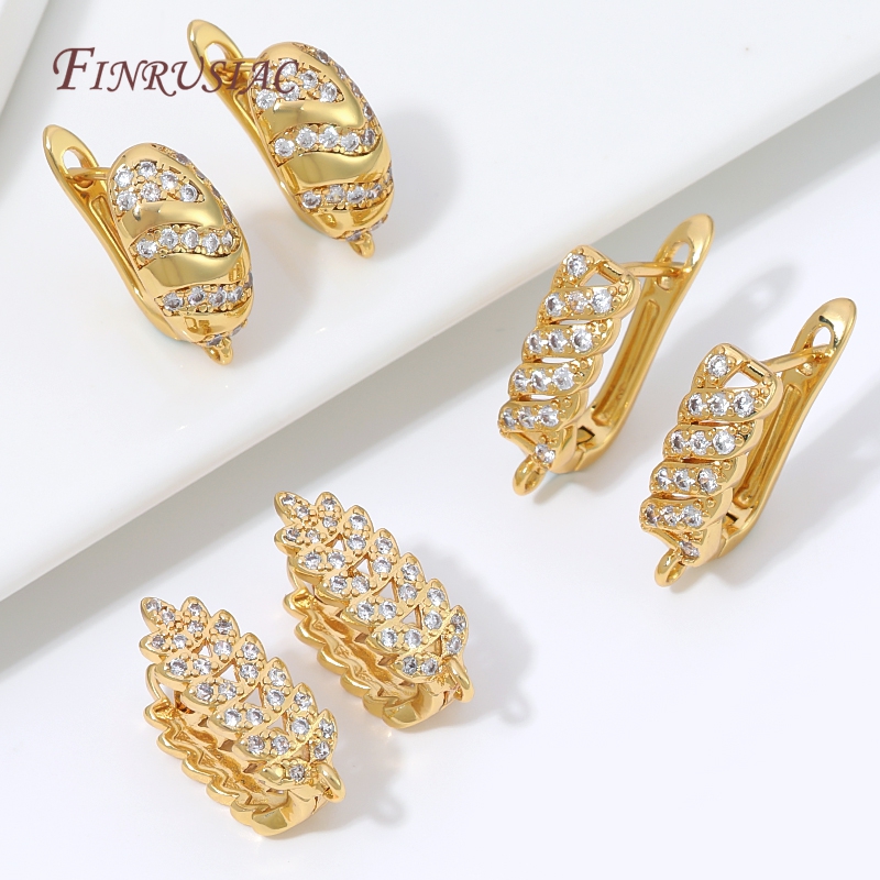 18K Gold Plated Cubic Zirconia - Hoop Earrings ulasan dan harga