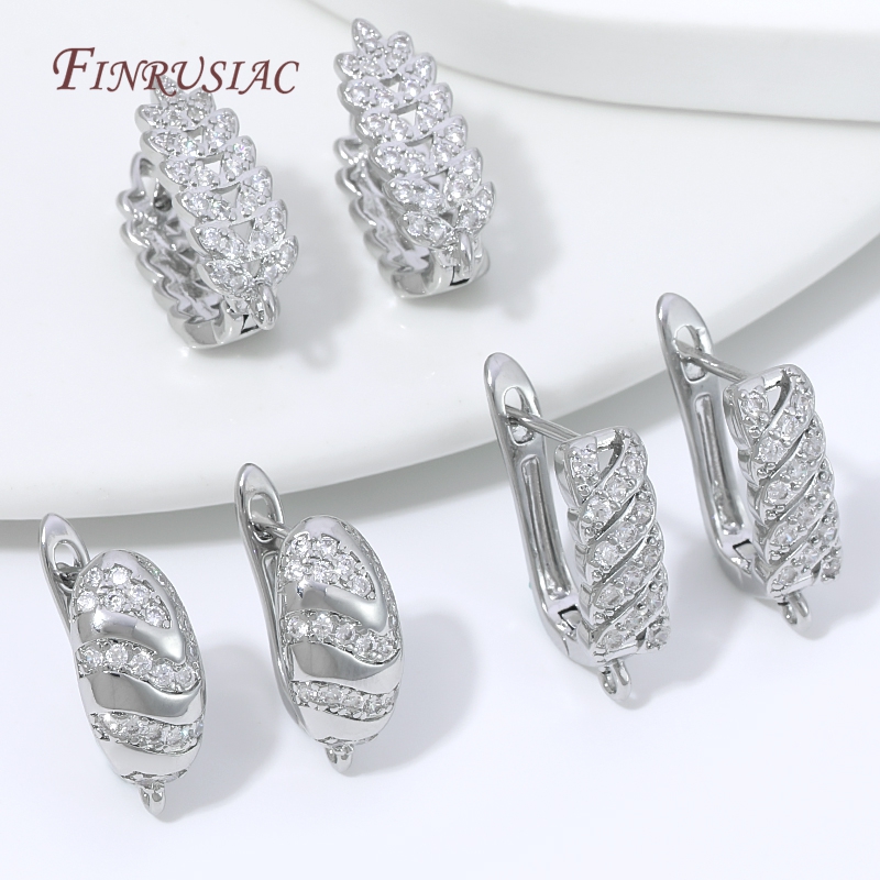 18K Gold Plated Cubic Zirconia - Hoop Earrings ulasan dan harga