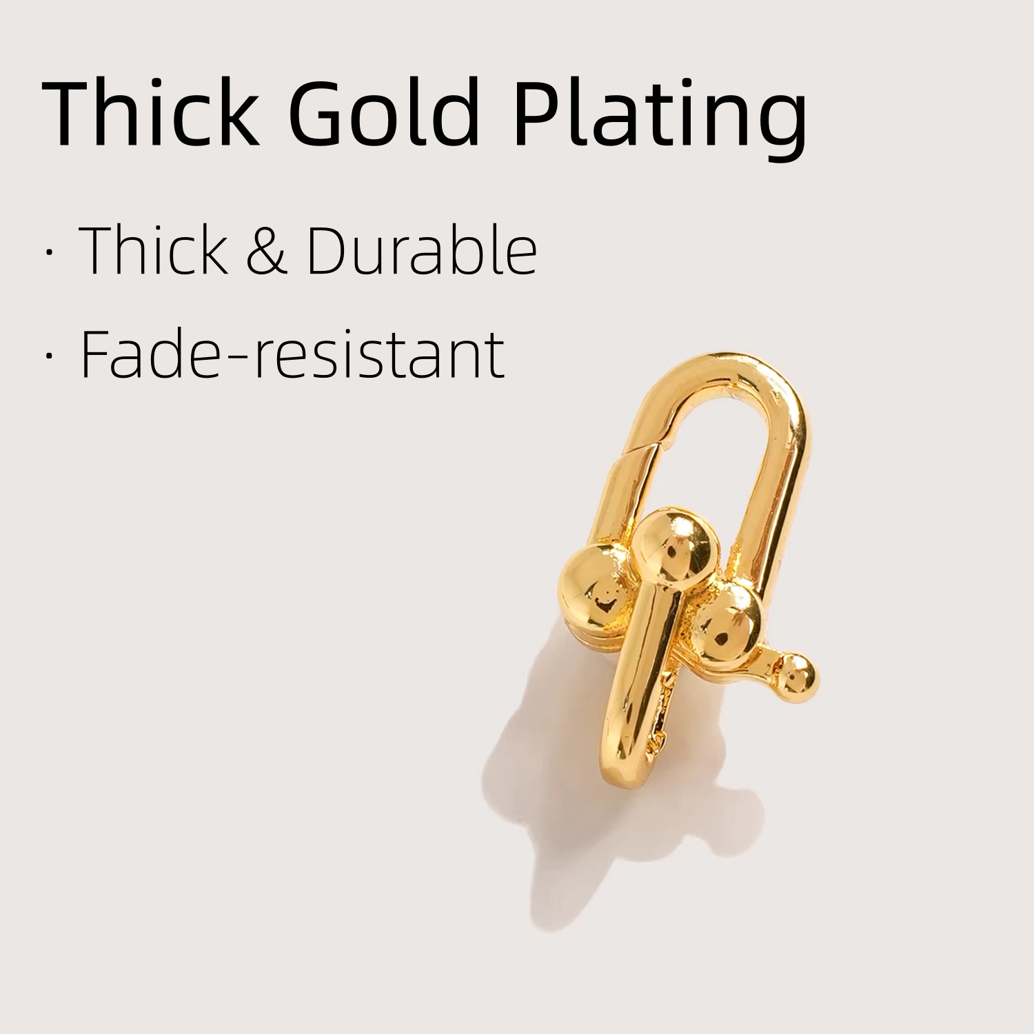 18K Gold Plated Press Clasp, D - Pearl Necklace ulasan dan harga