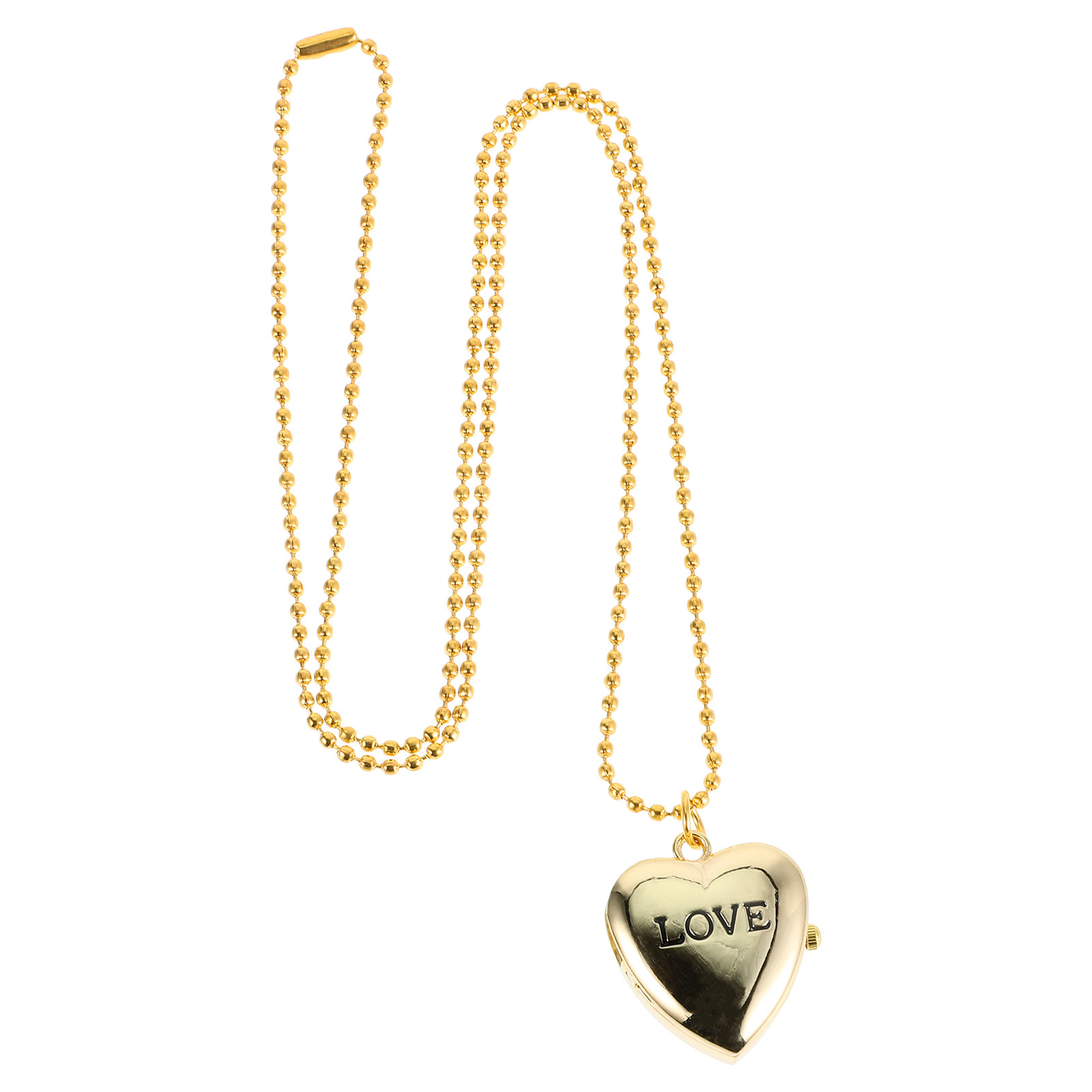 Gold Heart Pocket Watch Locket - Jewelry Watches For Kids ulasan dan harga