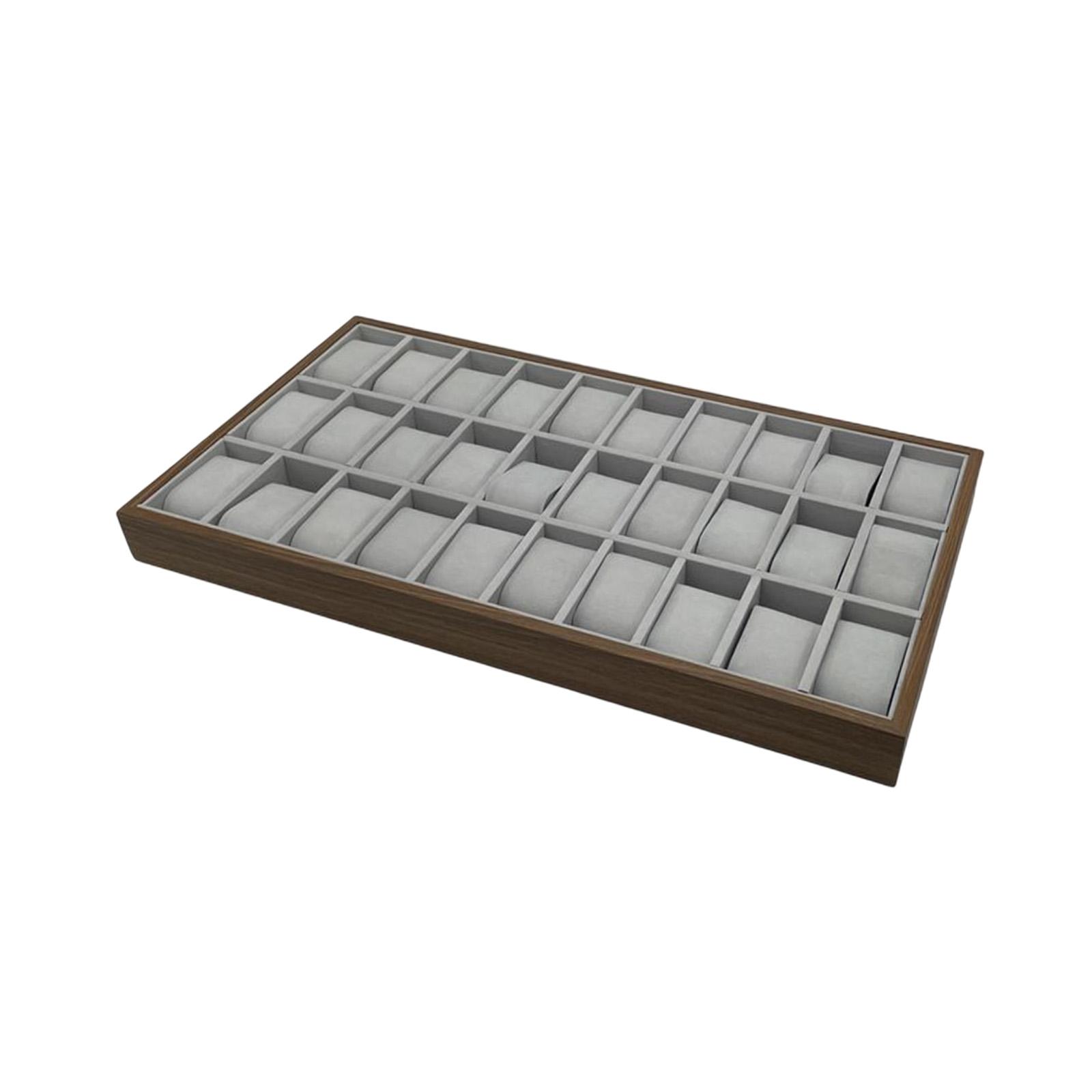 Jewelry Tray 30 Grid Wooden St - Jewelry Store Mens Watches ulasan dan harga