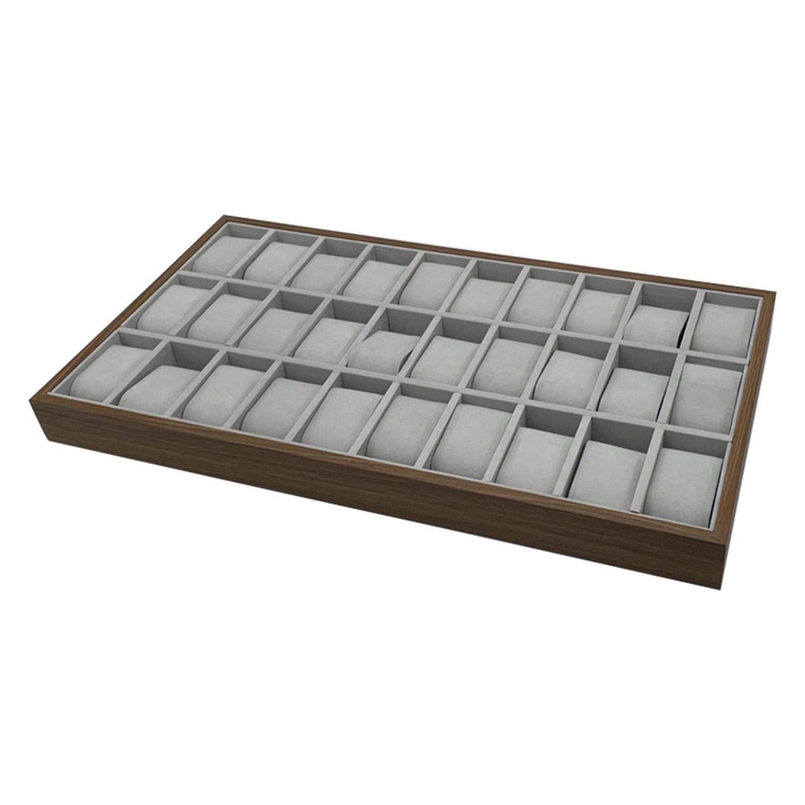 Jewelry Tray 30 Grid Wooden St - Jewelry Store Mens Watches ulasan dan harga