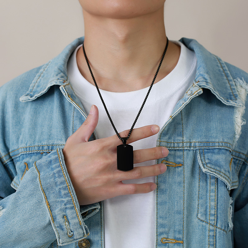 Vnox Men Dog Tag Container Pen - Mens Dog Tag Necklace ulasan dan harga