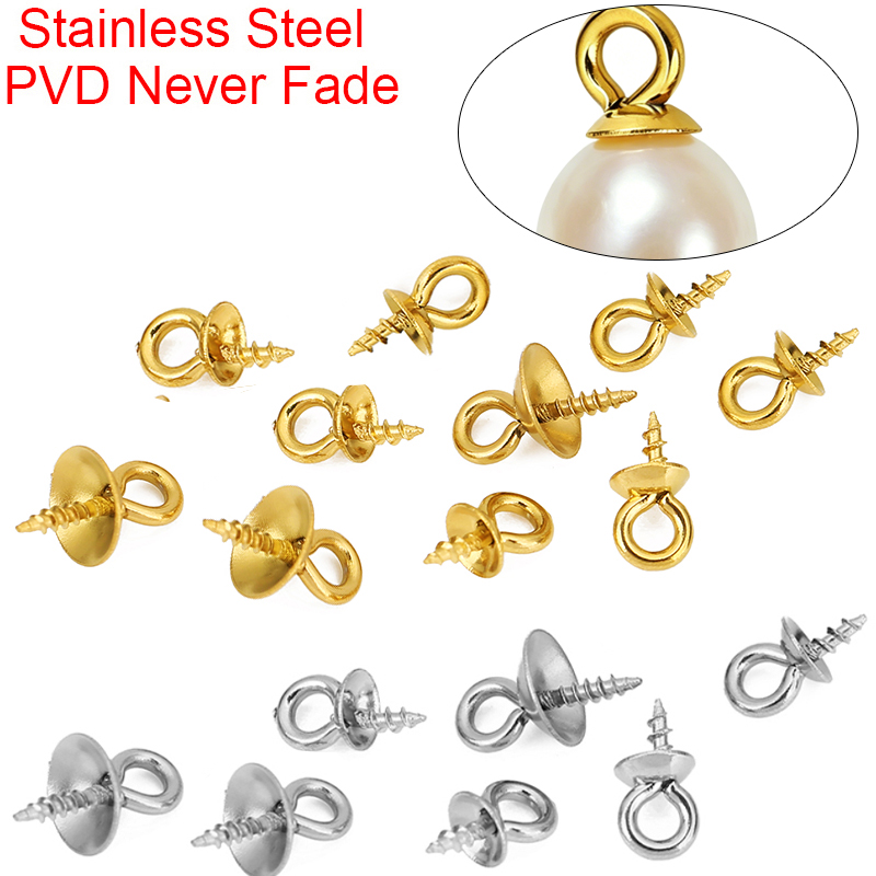 20pcs Stainless Steel Pearl Pe - Pearl Necklace ulasan dan harga