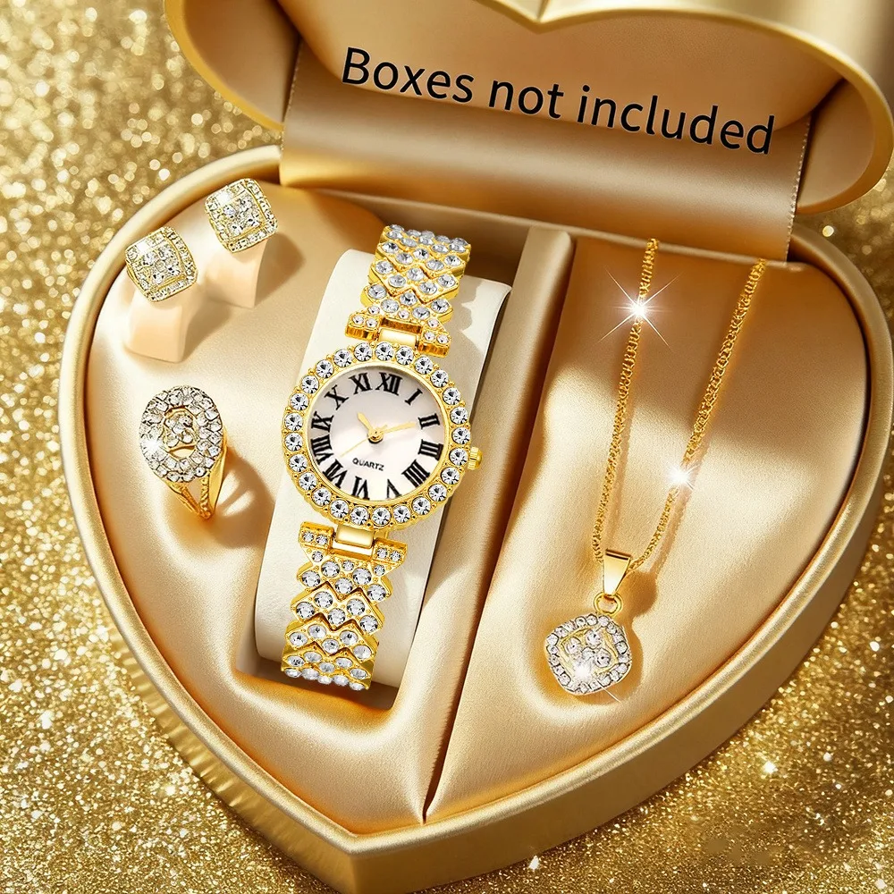 2026 5pcs Elegant Rhinestone W - Jewelry Clasp Watches ulasan dan harga