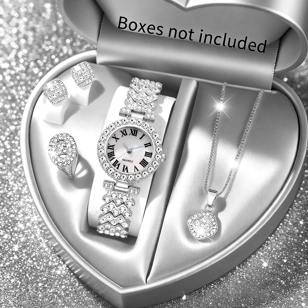 2026 5pcs Elegant Rhinestone W - Jewelry Clasp Watches ulasan dan harga